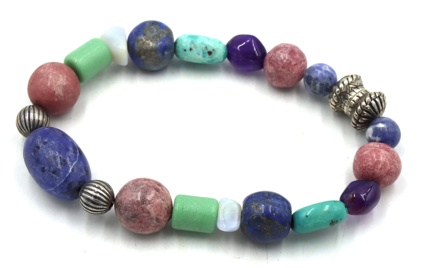Multi color gemstone bracelet