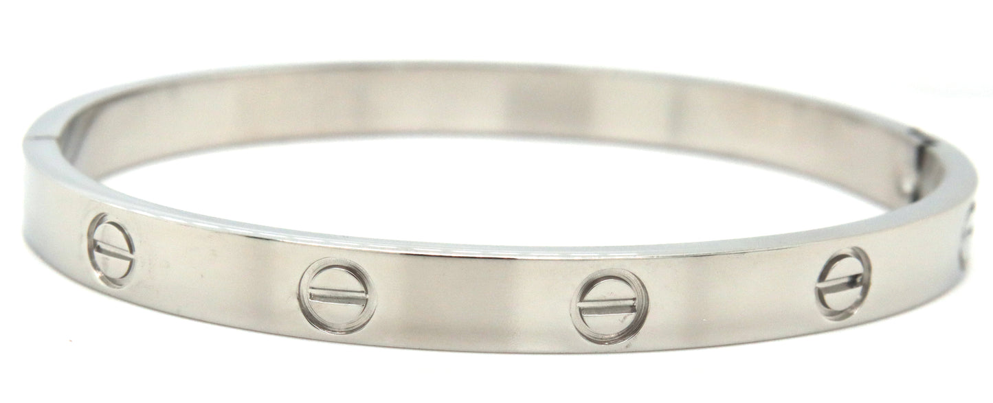 Stainless steel love bangle bracelet