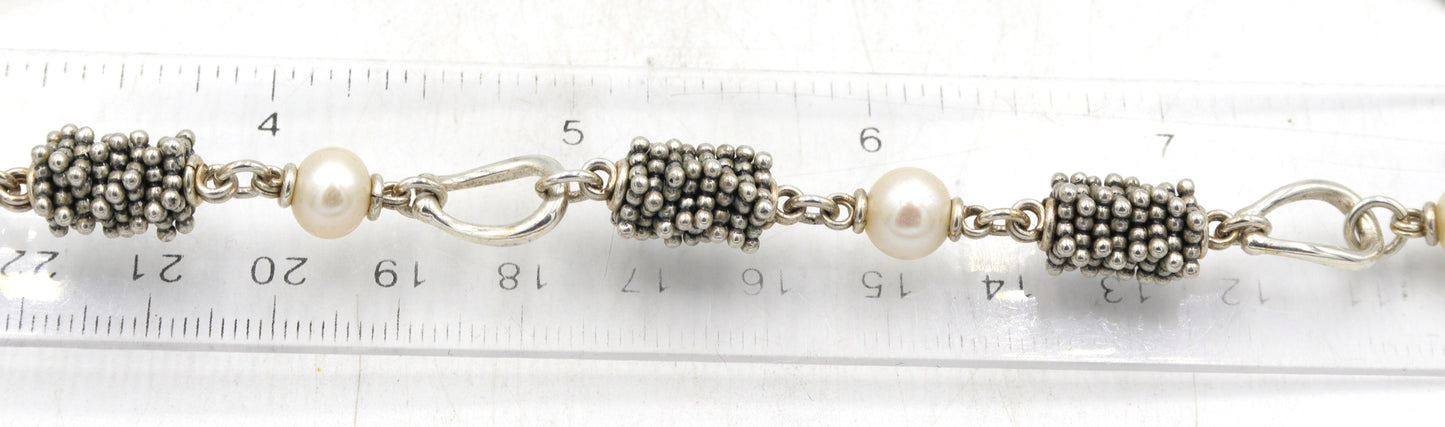 Michael Dawkins 925 sterling silver pearl necklace