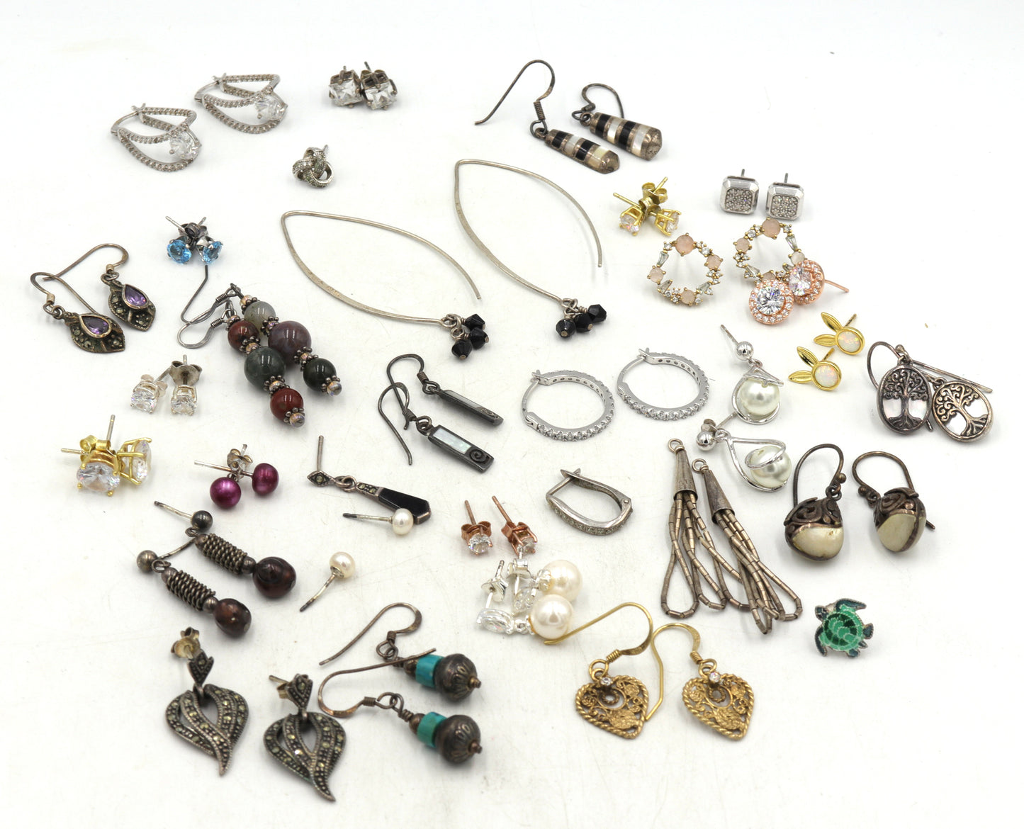 Group lot of Vintage 925 sterling silver earrings