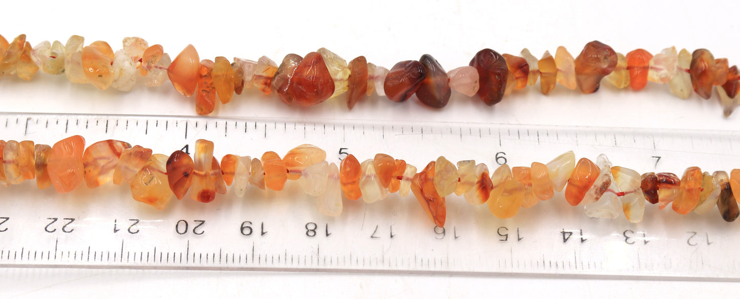 Group lot of multi colored chip stone necklaces