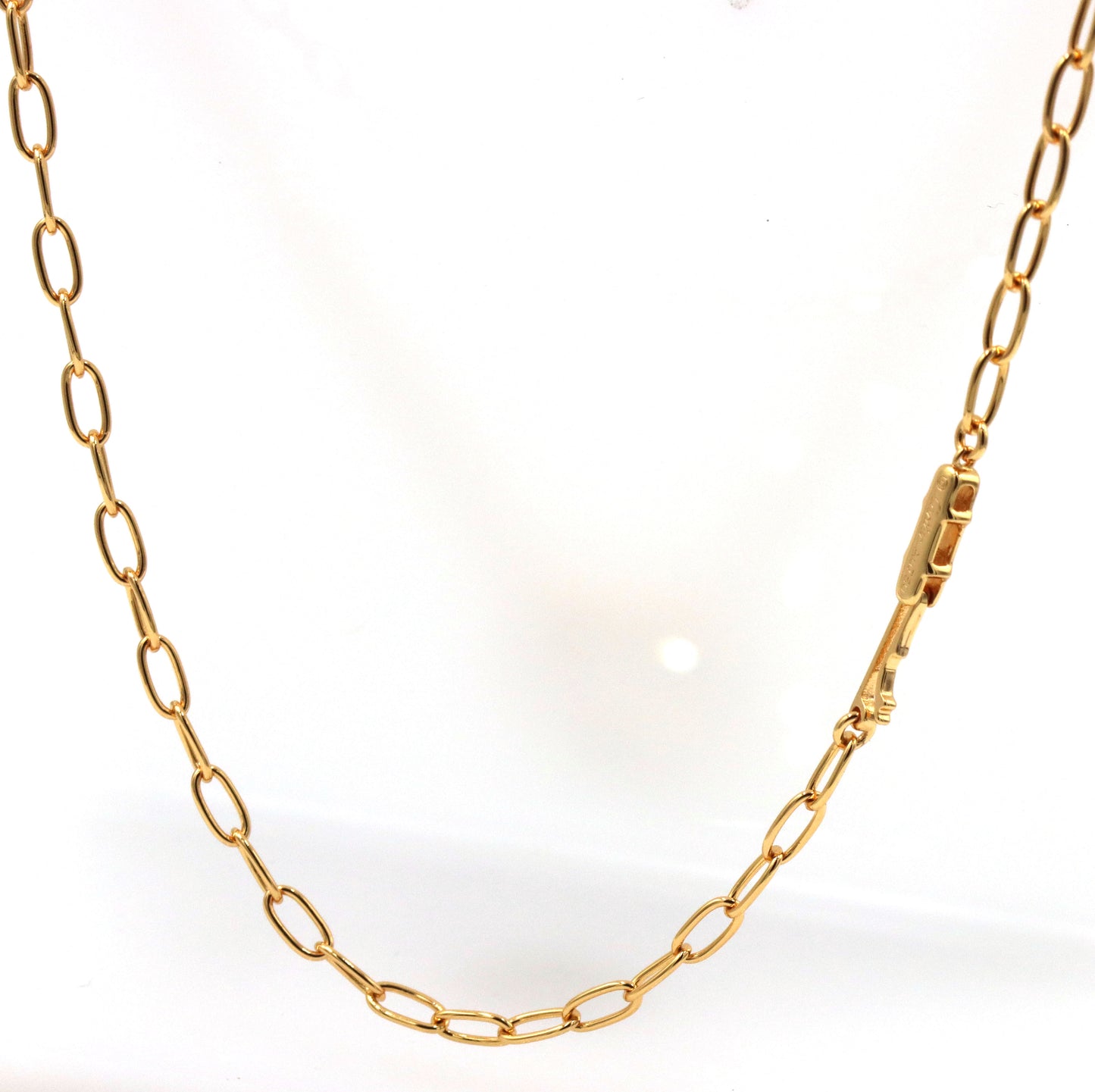 Gold plated crystal nail pendant on chain