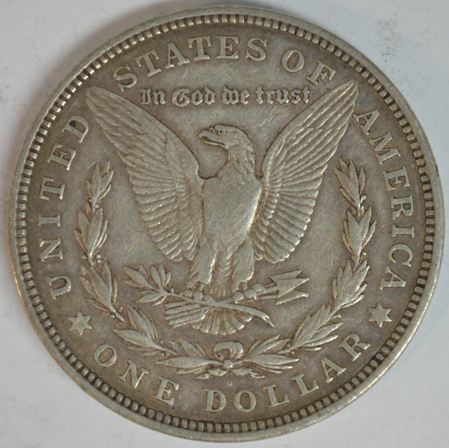 1921-D Morgan Silver Dollar Denver Mint Better Date About Uncirculated Details