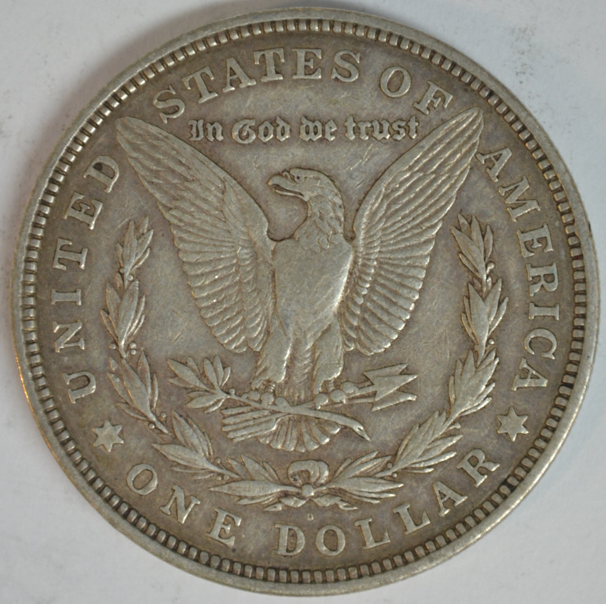 1921-D Morgan Silver Dollar Denver Mint Better Date About Uncirculated Details