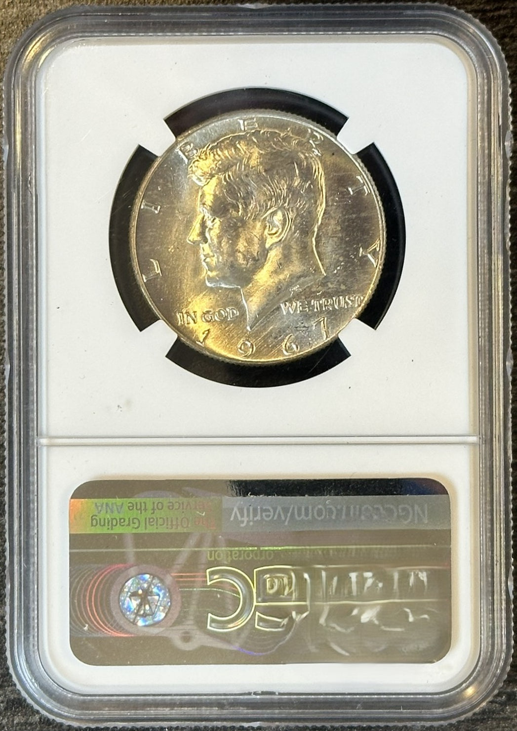 1967 Kennedy Half Dollar NGC MS65 Brilliant Uncirculated Silver Coin