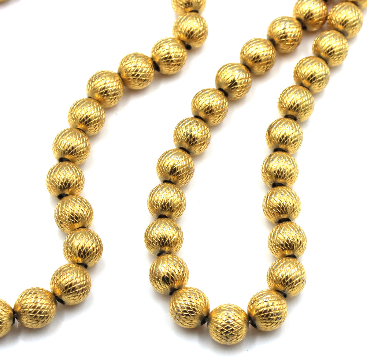 Gold plated beaded necklace