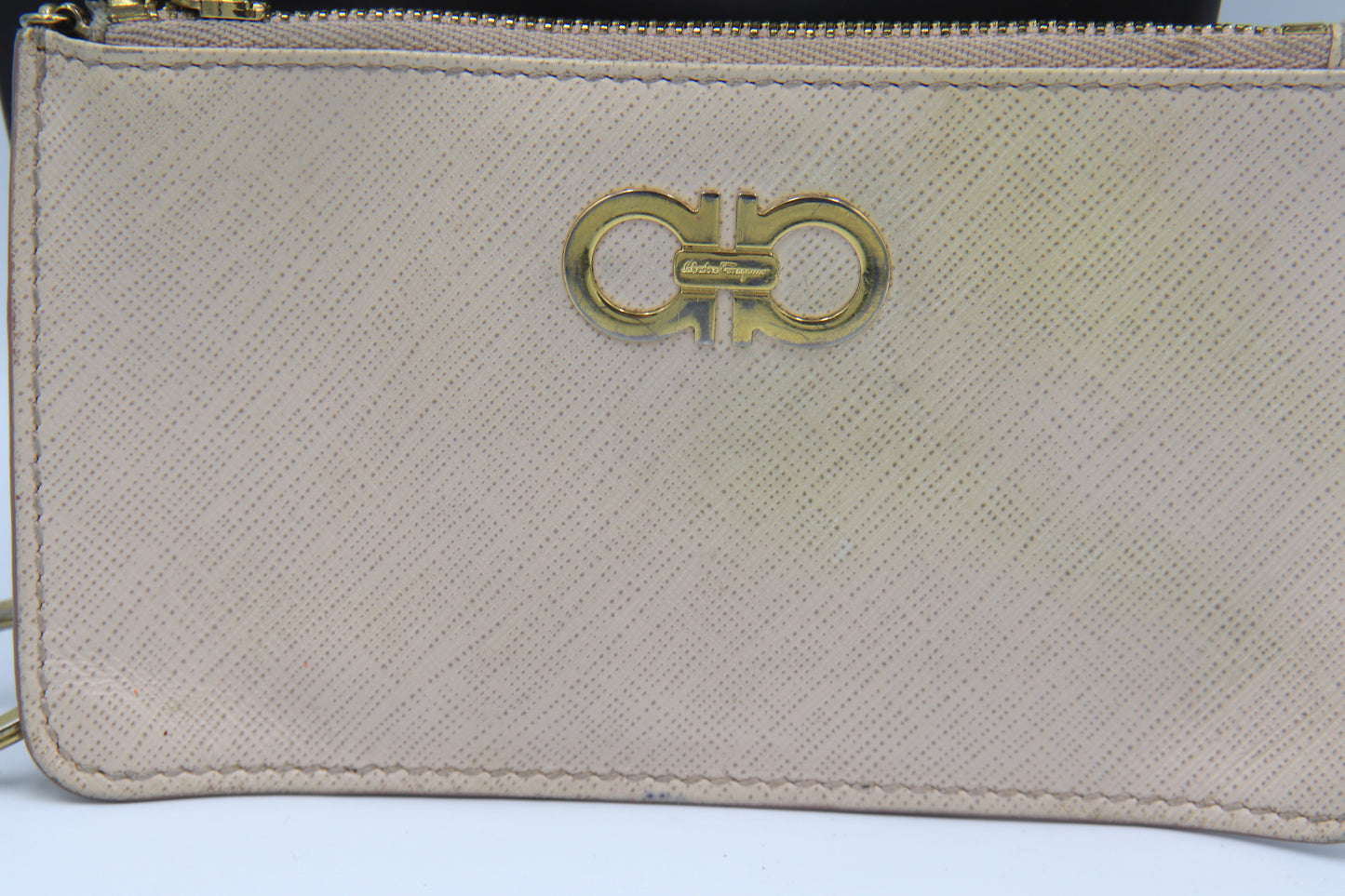 Salvatore Ferragamo Pink Key Chain Coin Pouch Wallet