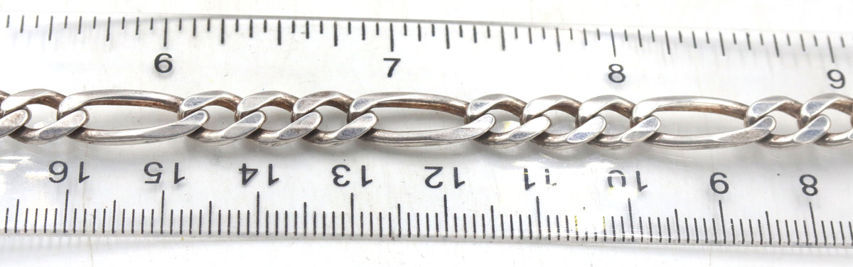 Italian 925 sterling silver Figaro chain necklace