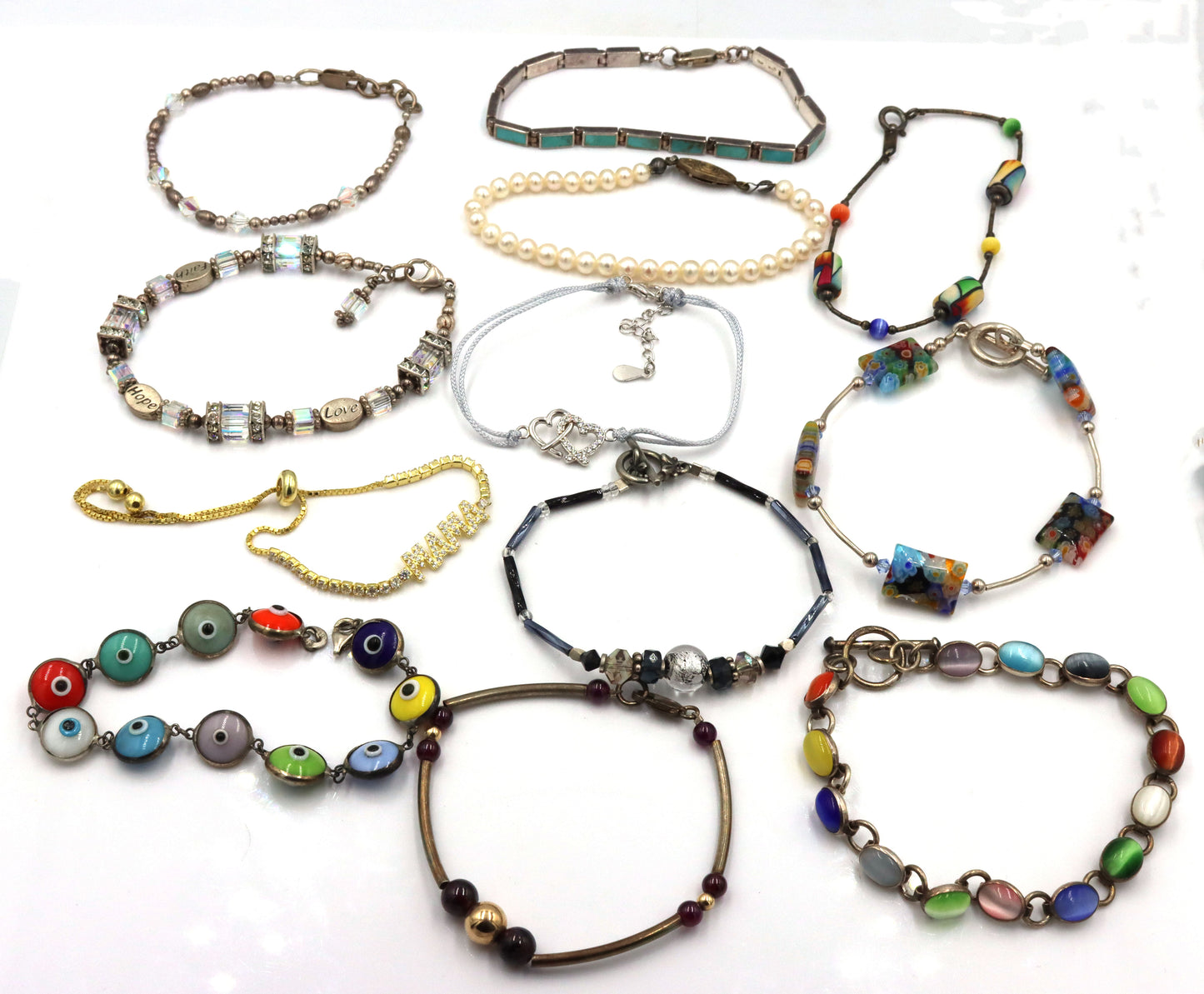 Group lot of Vintage 925 sterling silver bracelets