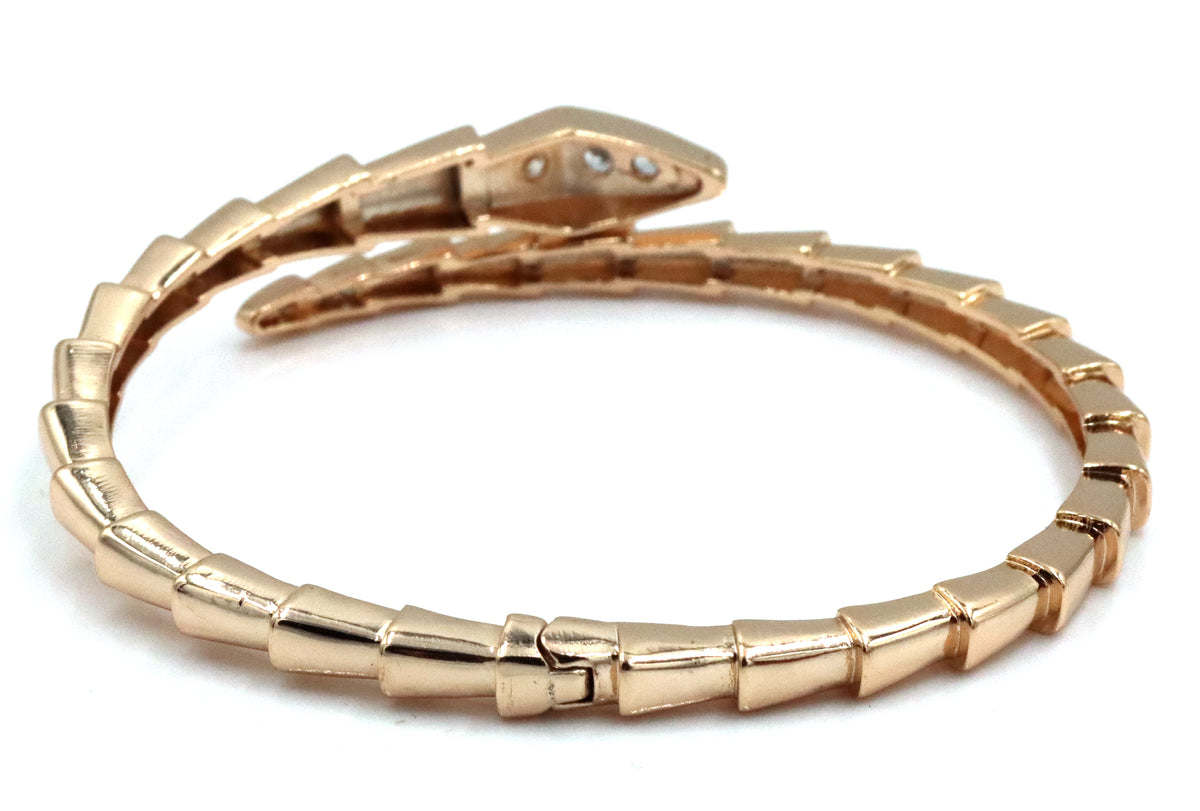 Stainless steel snake bangle bracelet