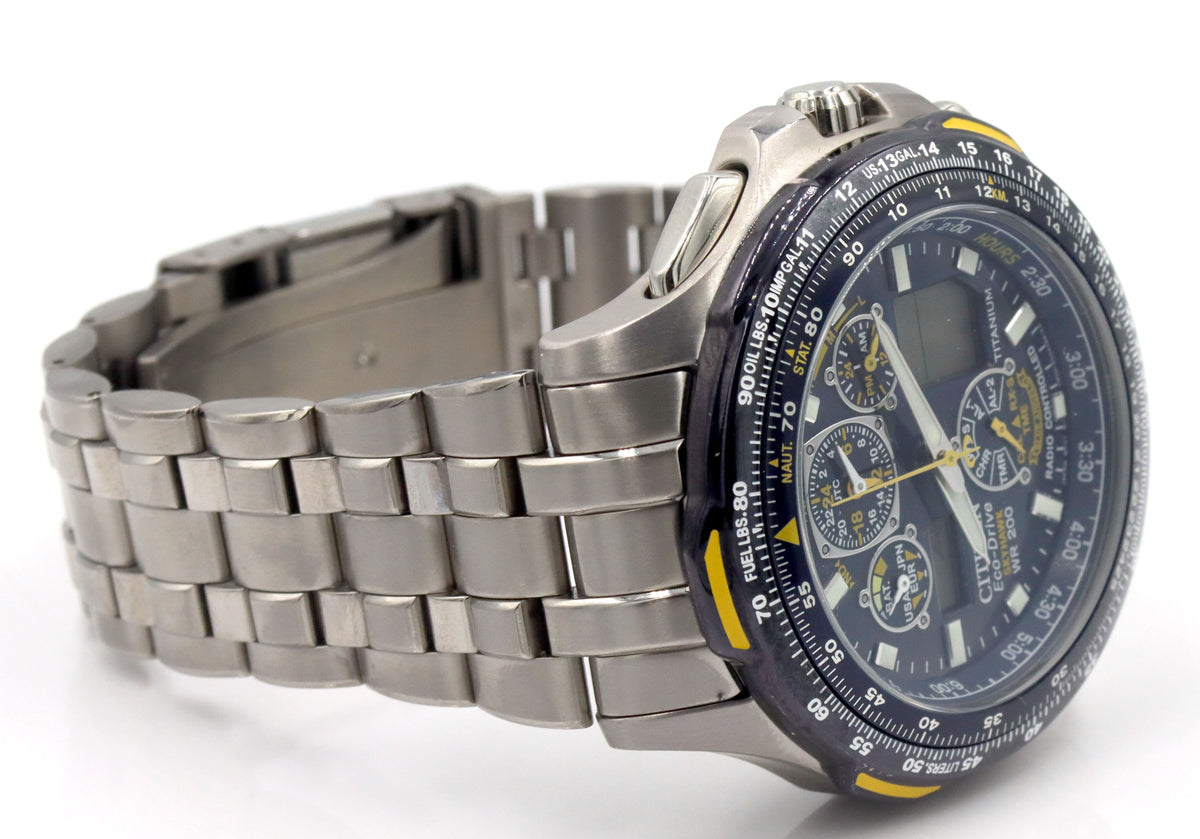 Citizen Eco Drive titanium blue angel sky Hawk watch