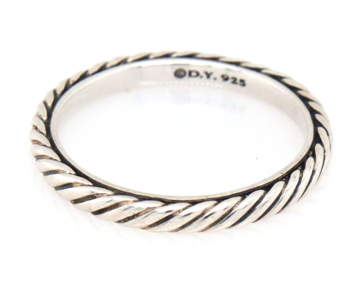 925 Sterling silver David Yurman cable stack ring