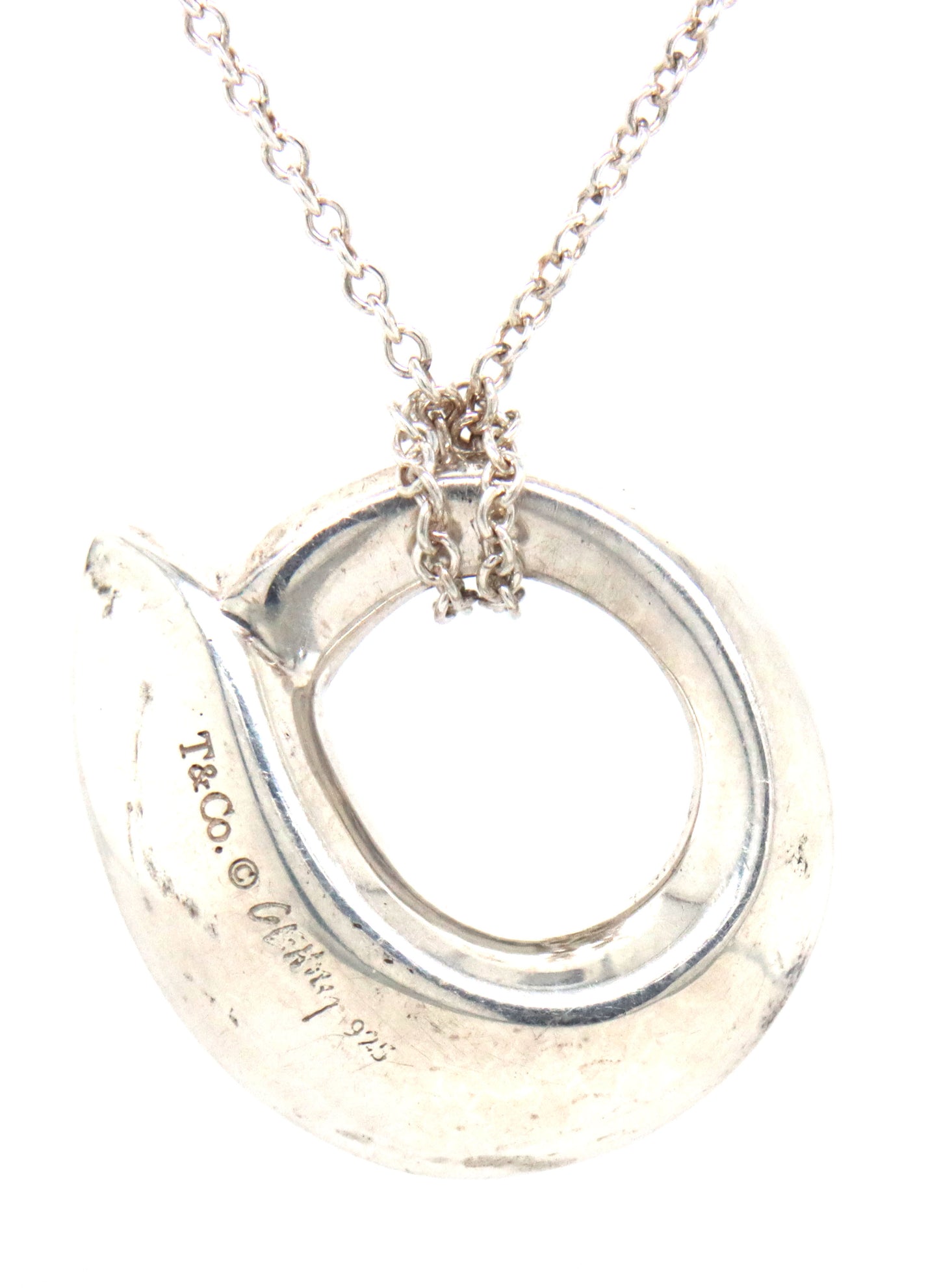 Tiffany & Co Frank Gehry fish circle pendant necklace