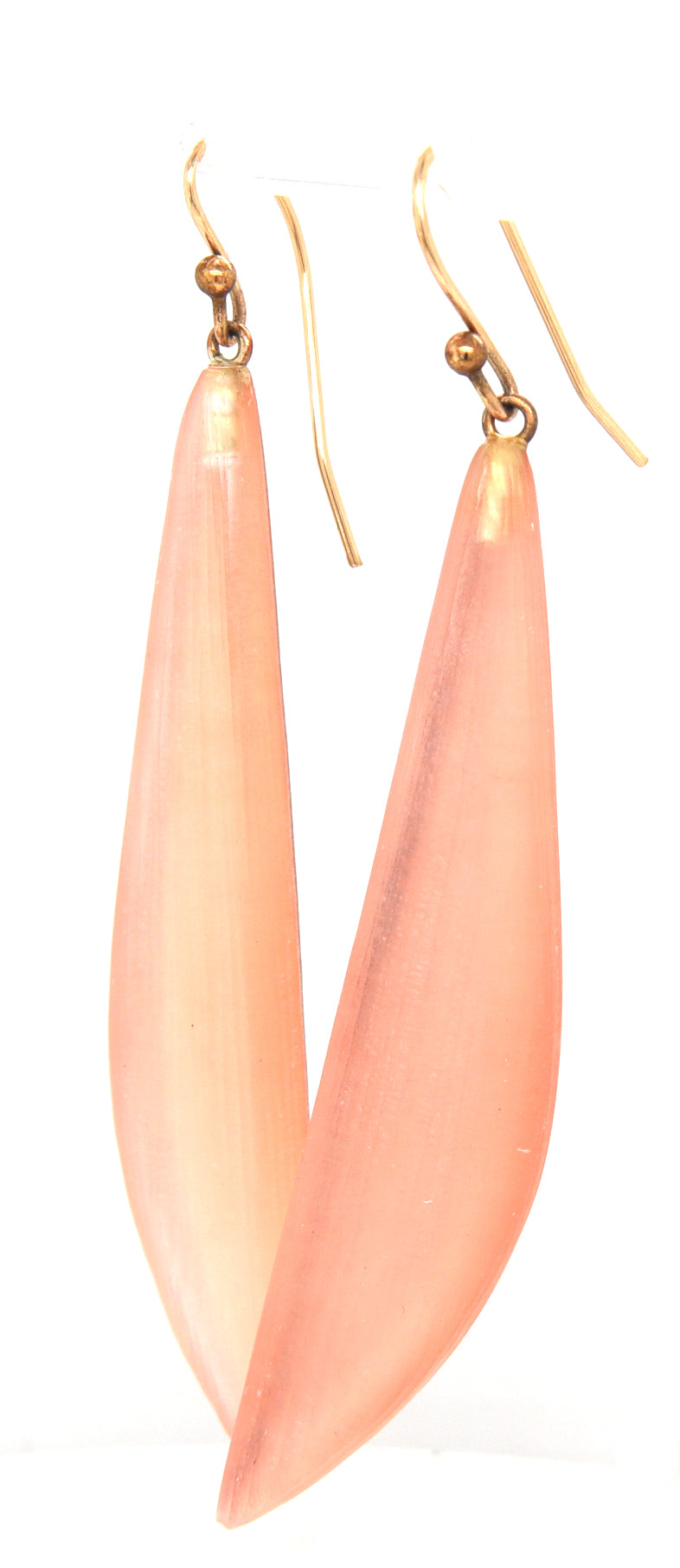 Alexis Bittar Lucite peach pink drop earrings