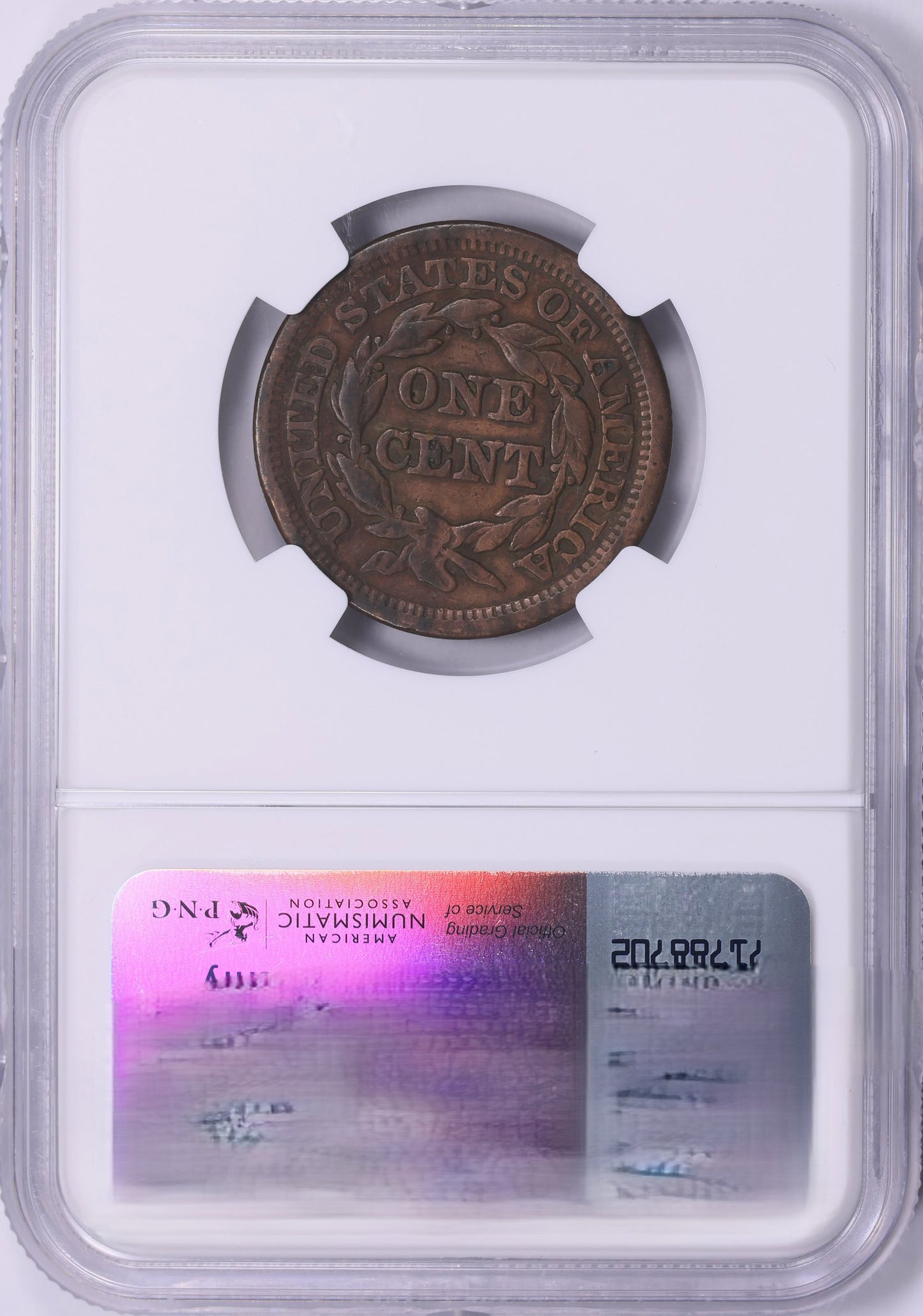 1845 Braided Hair Large Cent PCGS VF-35 BN Choice Mid-Grade Example with Original Color