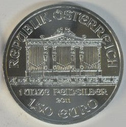 2011 Austria Silver Philharmonic 1 Troy Oz .999 Fine Superb Gem BU Coin