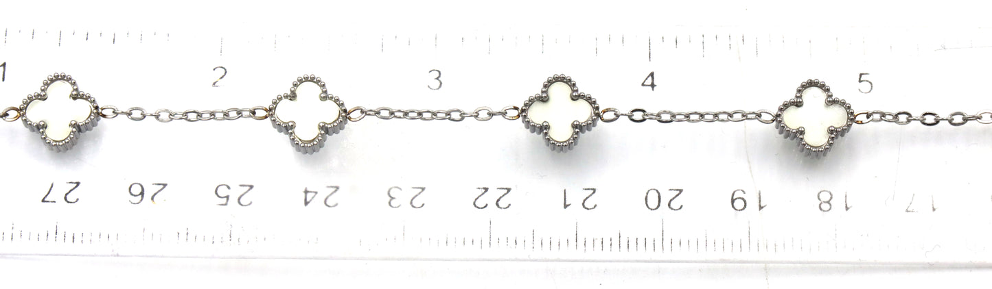Stainless steel 5 clover adjustable bracelet