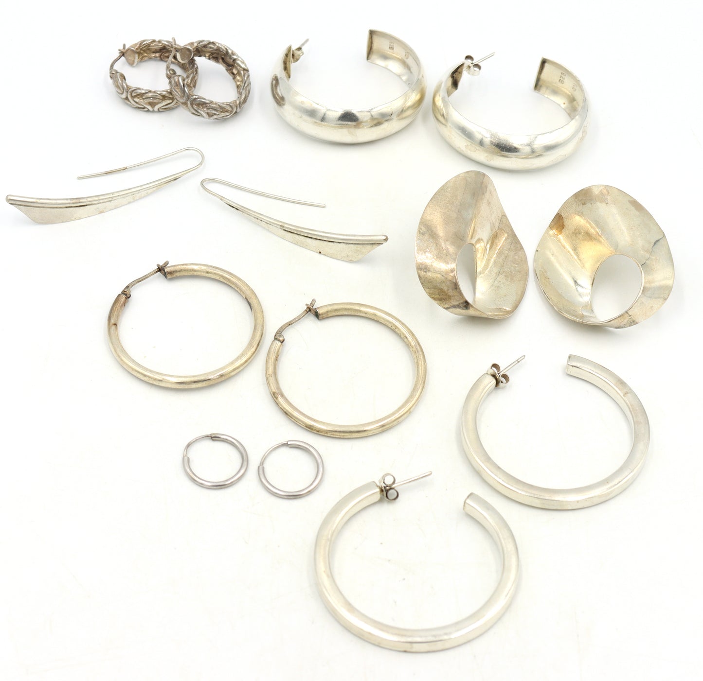 Group lot of Vintage 925 sterling silver earrings