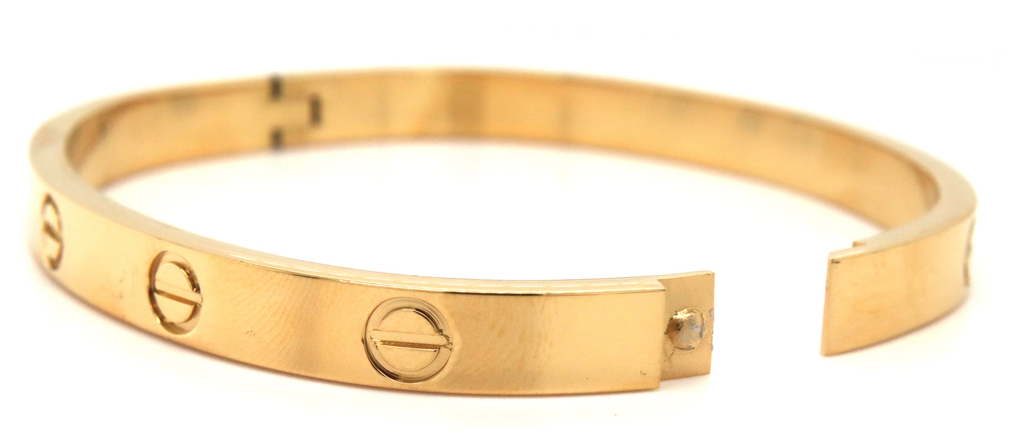 Gold plated bangle bracelet