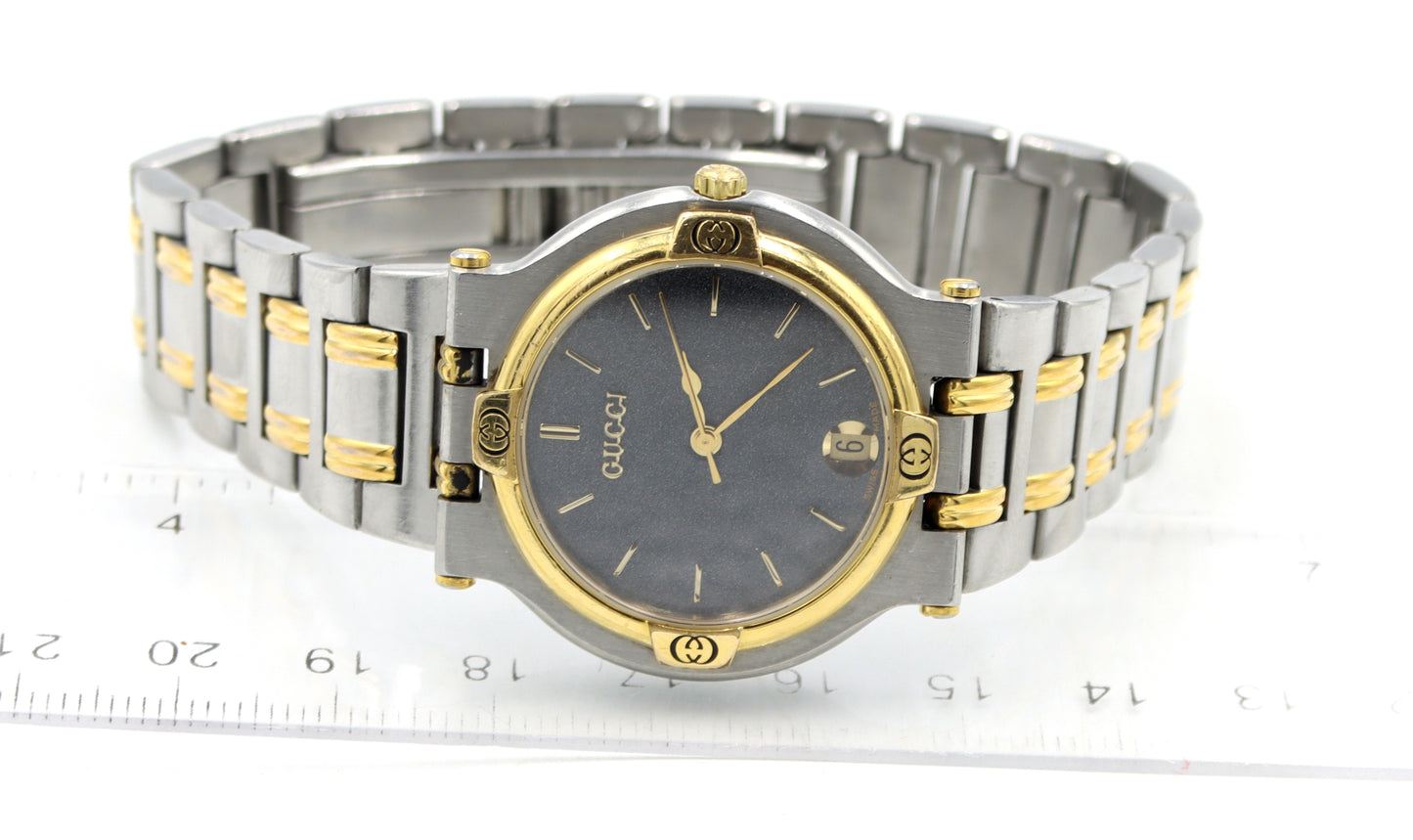 Gucci 9000M 2 tone quartz watch