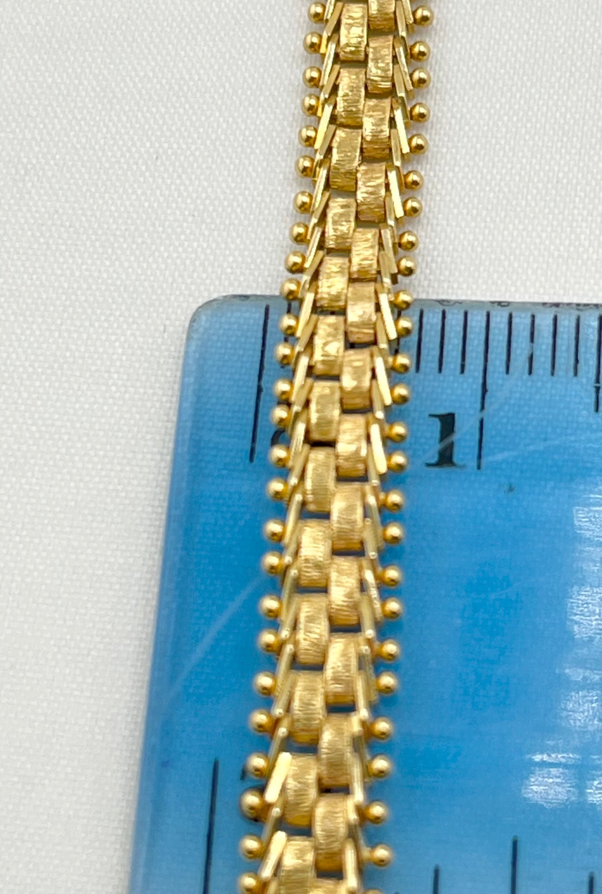 14KT Yellow Gold 6MM Imperial Riccio With Distinctive Beaded Edges Bracelet