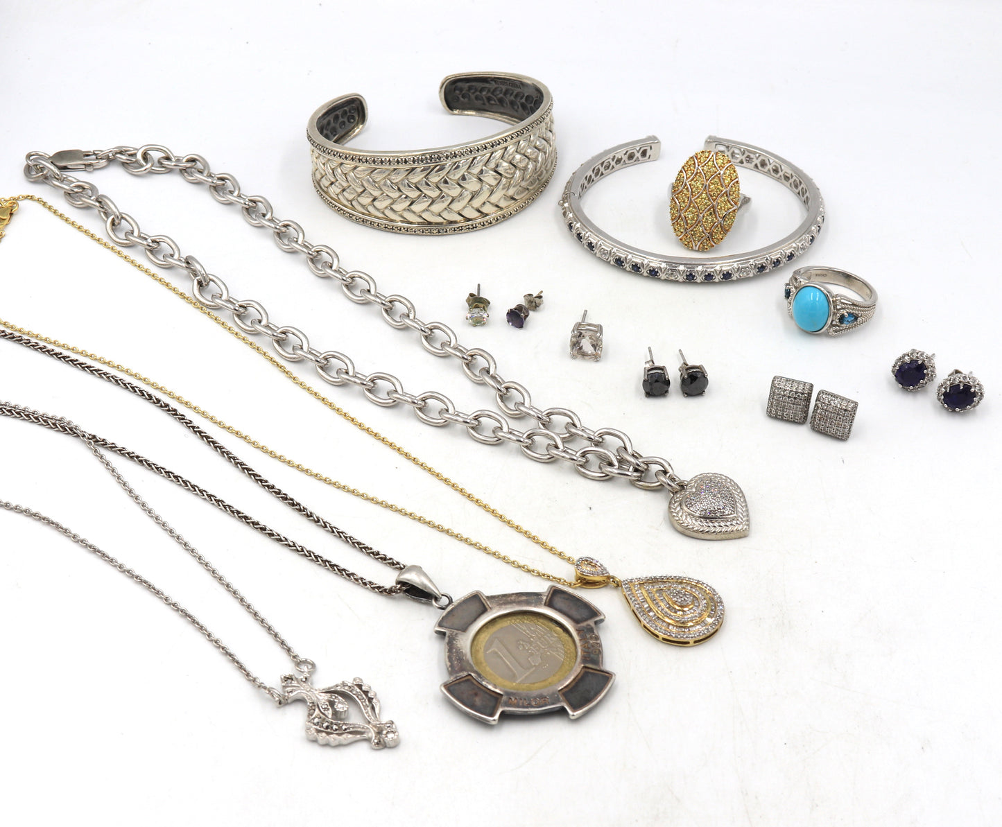 Group lot of 925 Sterling silver mixed jewelry