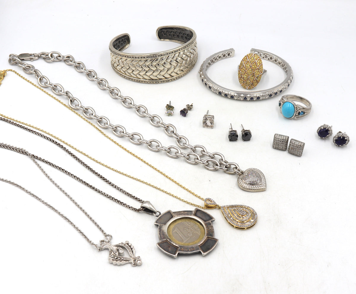 Group lot of 925 Sterling silver mixed jewelry