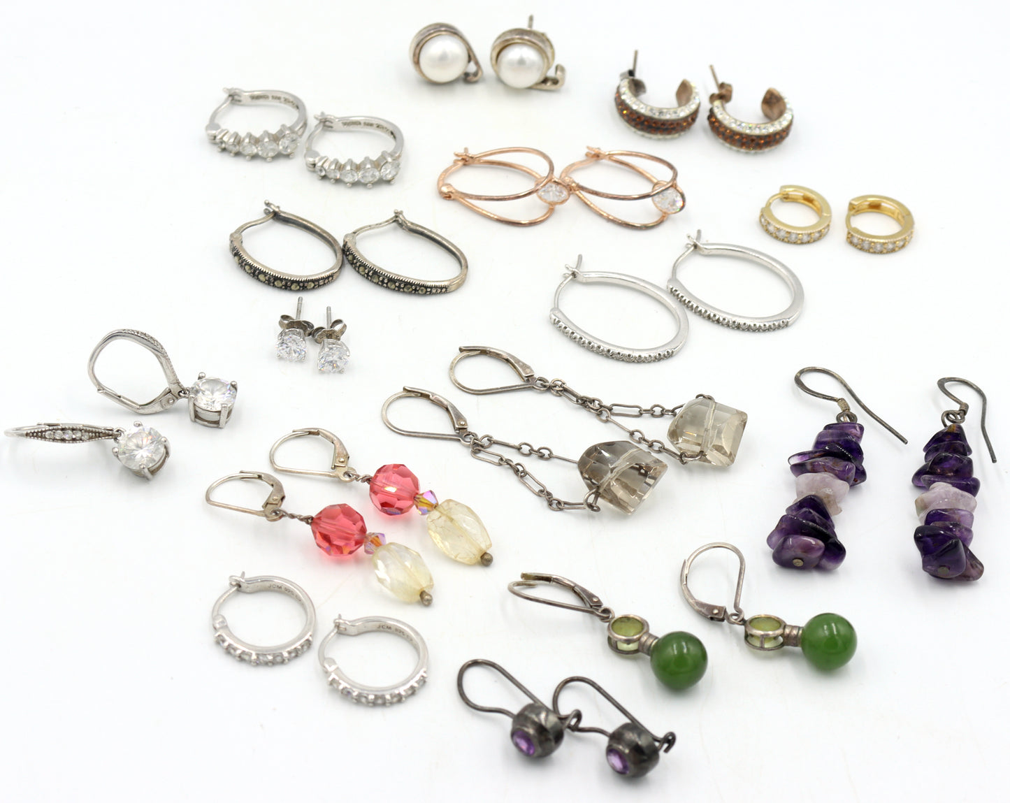 Group lot of Vintage 925 sterling silver earrings