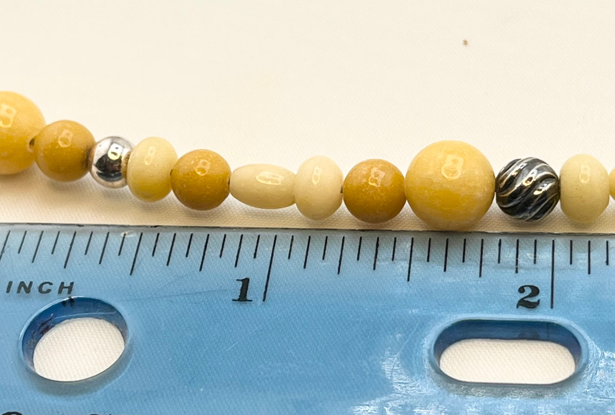 925 Sterling Silver Jay King DTR Silpada Yellow Opal Beads And Silver accent Necklace