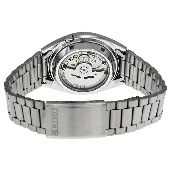 Seiko Automatic Men’s Watch – Blue Dial, Stainless Steel Bracelet, Day-Date Display, 38mm
