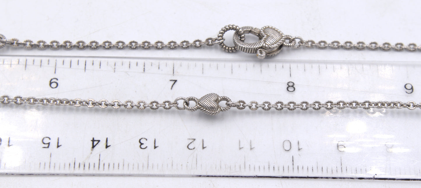 Judith Ripka 925 sterling silver CZ necklace