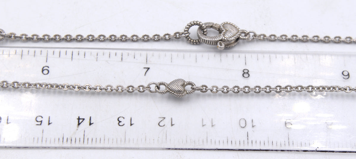Judith Ripka 925 sterling silver CZ necklace