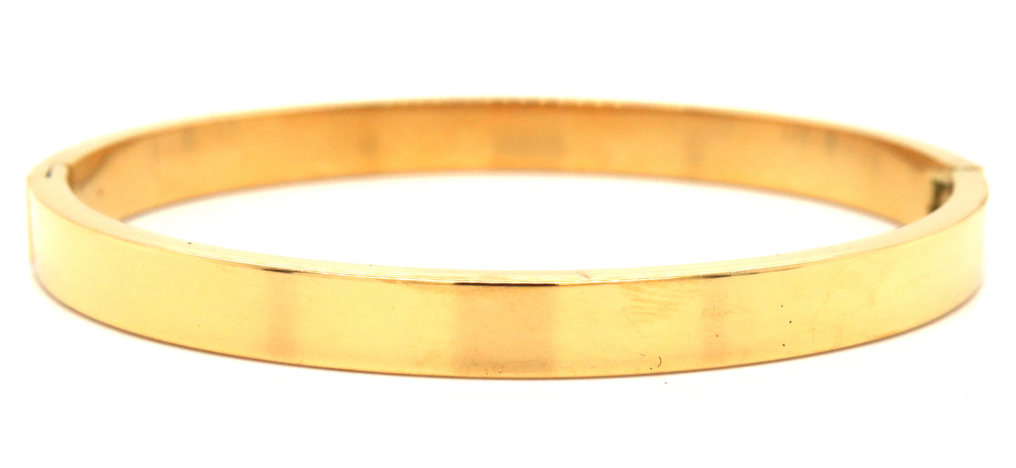 Gold plated bangle bracelet