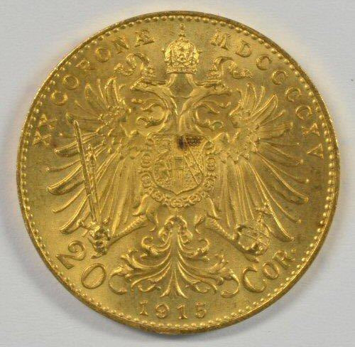 1915 Austria 20 Corona Gold Fabulous Superb Gem BU