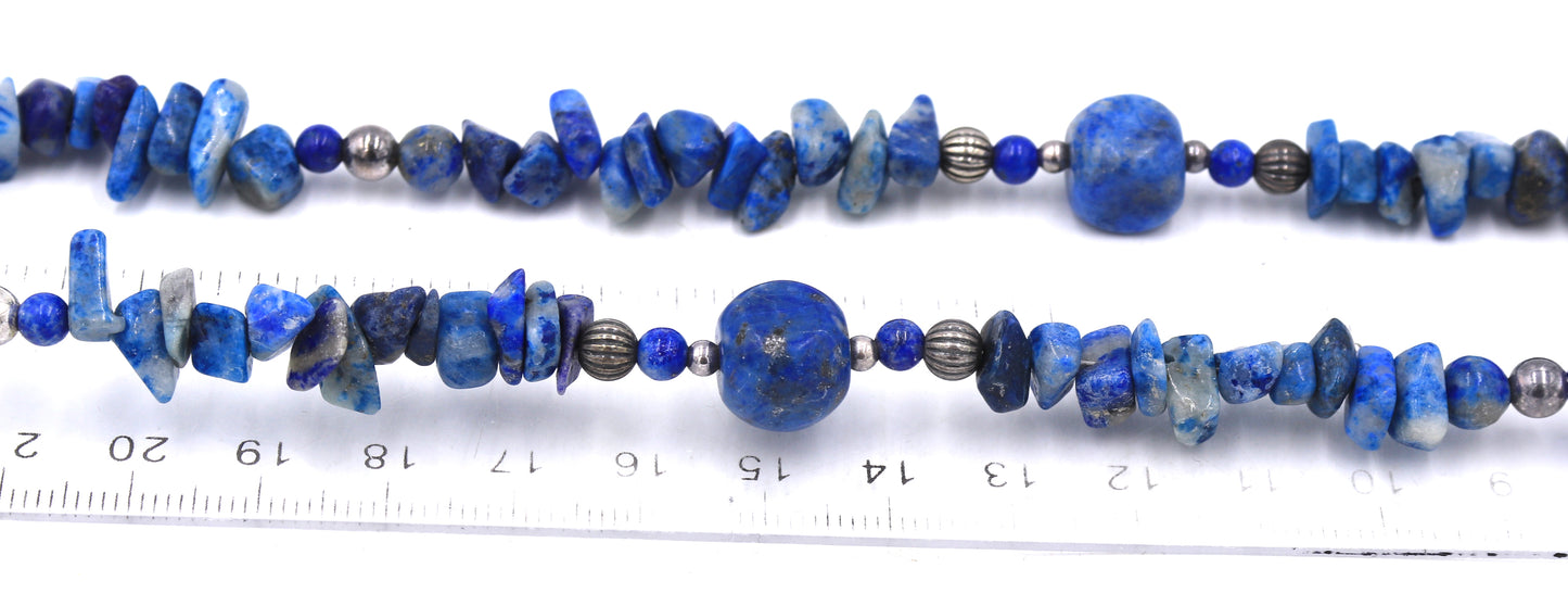 Lapis necklace with 925 sterling silver