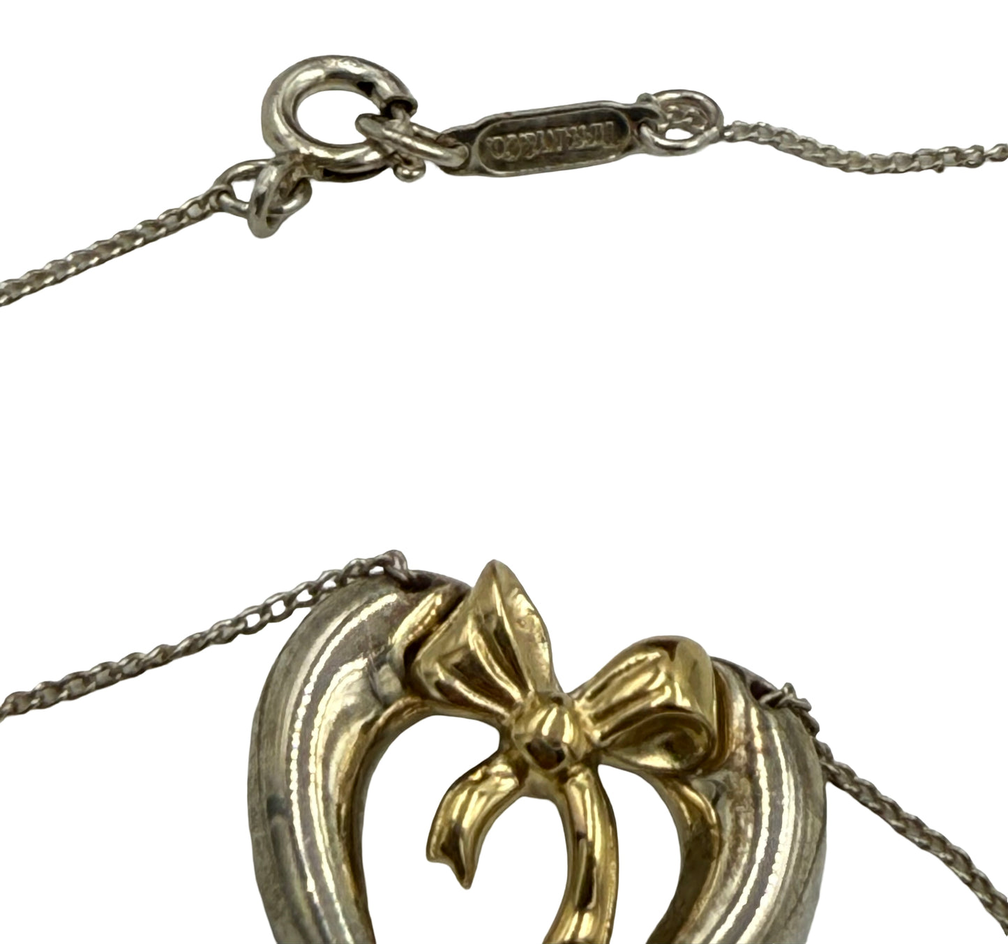 Tiffany & Co Bow tie heart pendant on chain