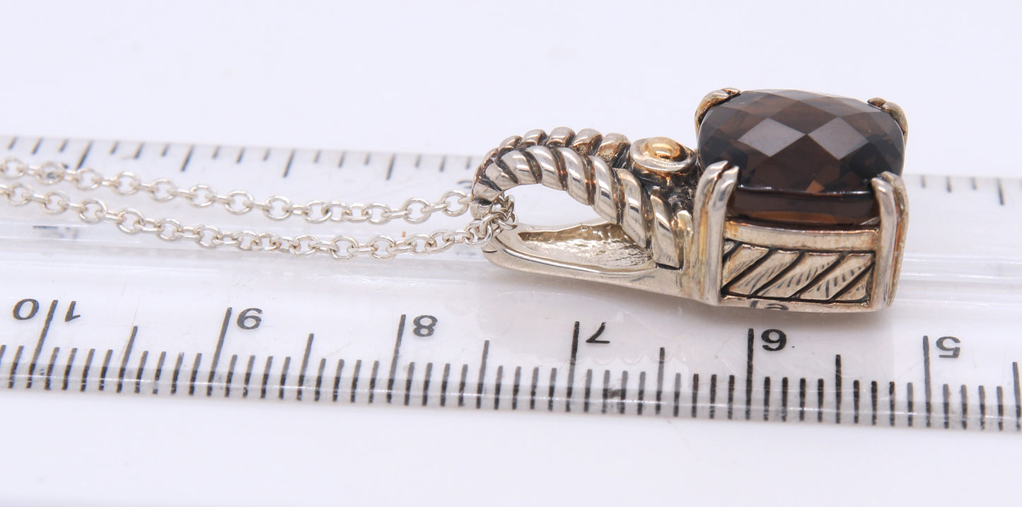 Stylish Effy Smokey Quartz Sterling Silver Necklace