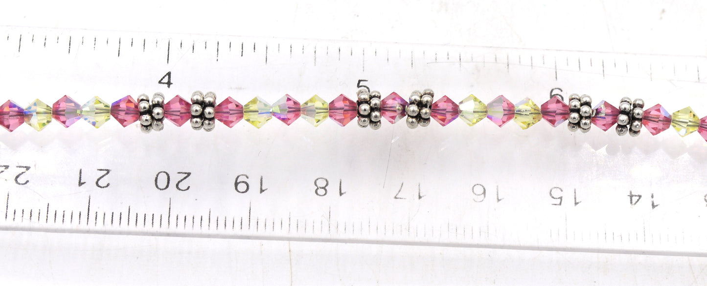 925 Sterling silver crystal beads necklace