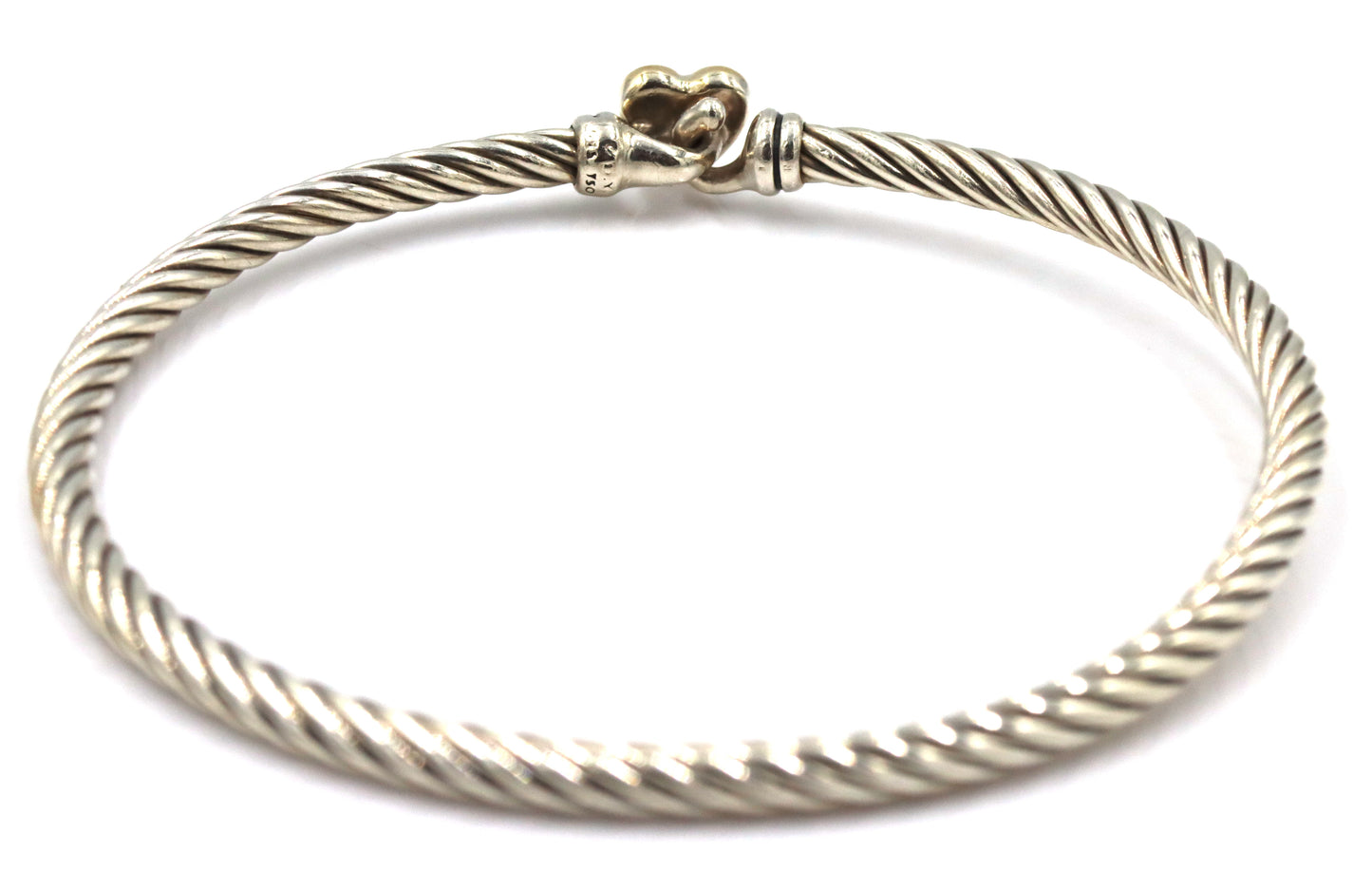 David Yurman cable classic heart bangle bracelet