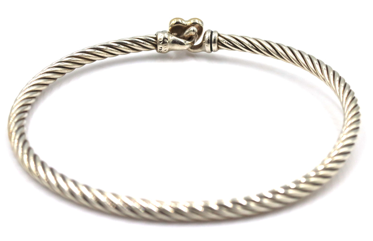 David Yurman cable classic heart bangle bracelet