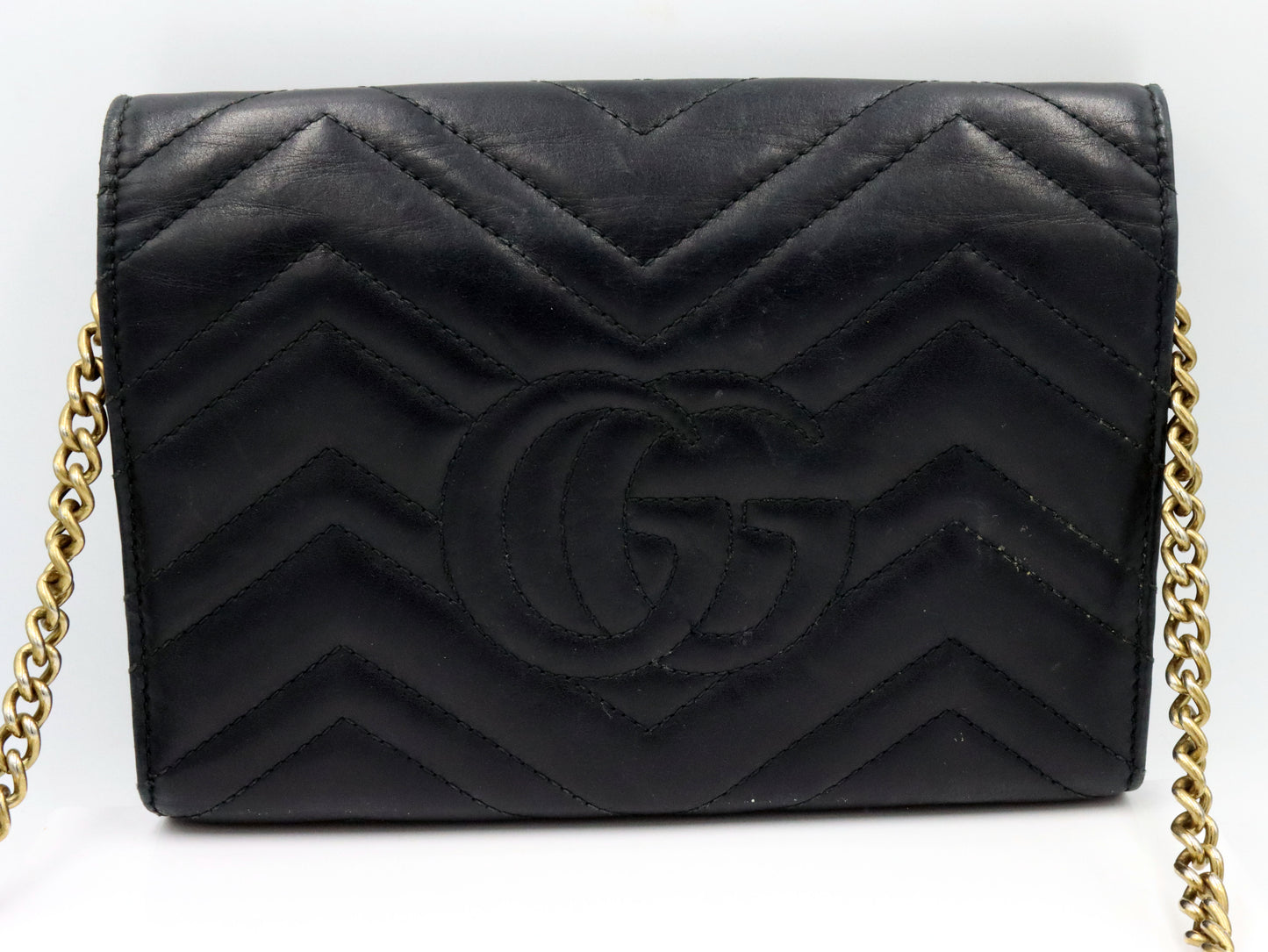 Gucci black lamb leather cross body