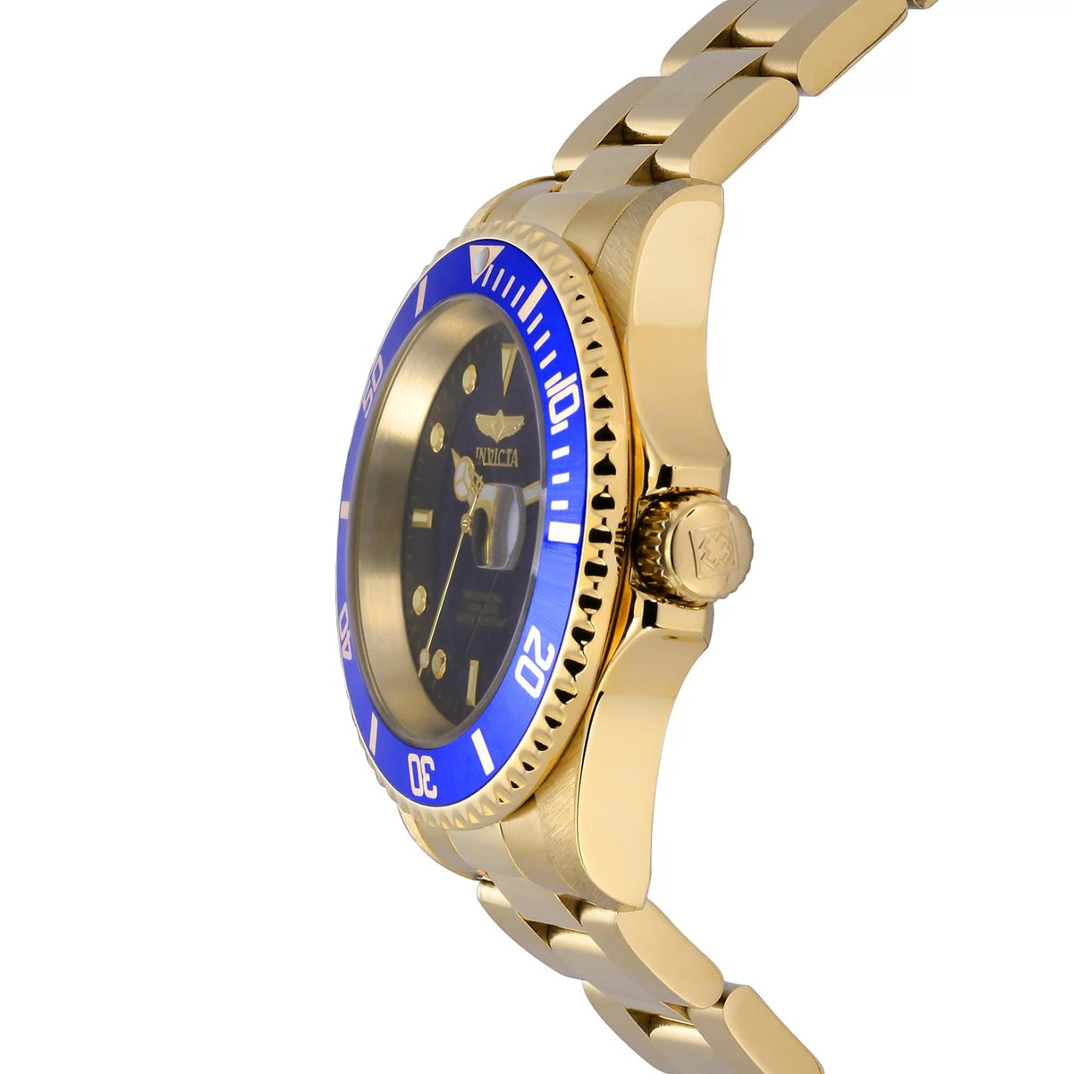 Invicta Mens Pro Diver Quartz 3 Hand Blue Dial Watch
