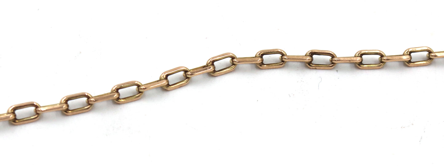 14kt Yellow gold oval link chain necklace