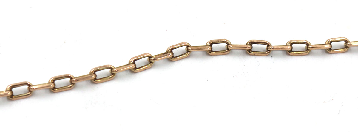 14kt Yellow gold oval link chain necklace