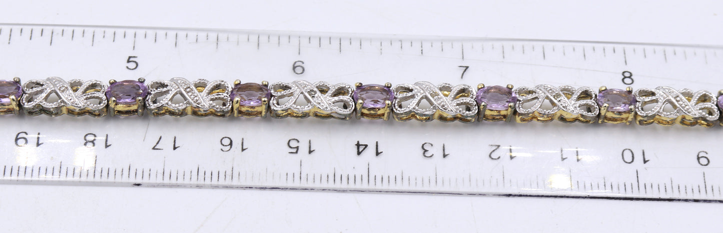 Group lot of vintage 925 sterling silver bracelets