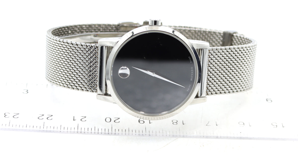 Movado Museum classic quartz black dial watch