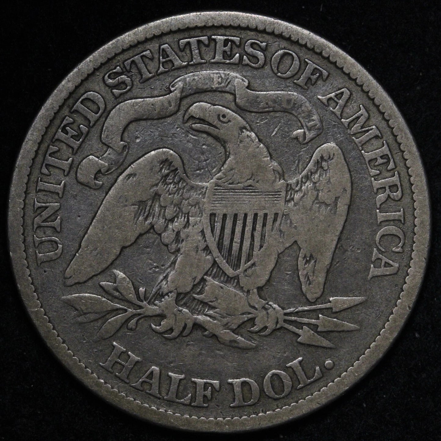 1869 Seated Liberty Half Dollar Better Date U.S. Silver Coin Good (G-4) Details