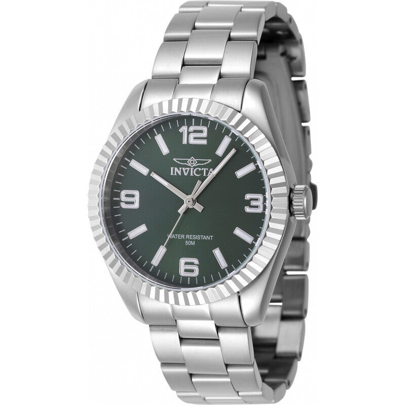 Invicta Specialty Womens Green Dial Stainless Steel Quartz Watch