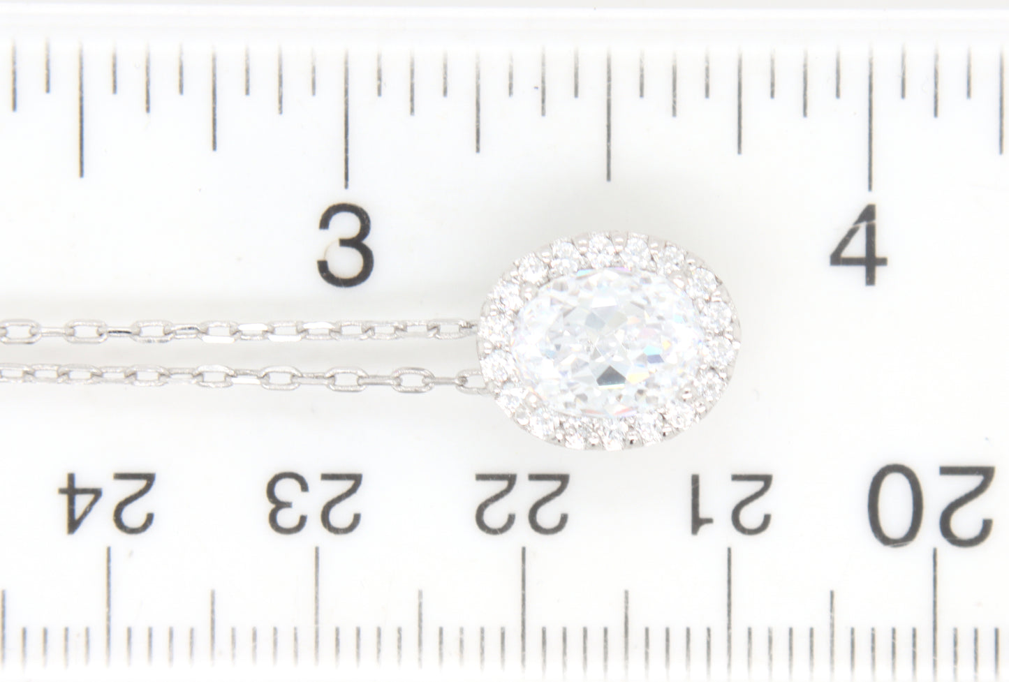 Tacori 925 sterling silver cubic zirconia pendant on chain