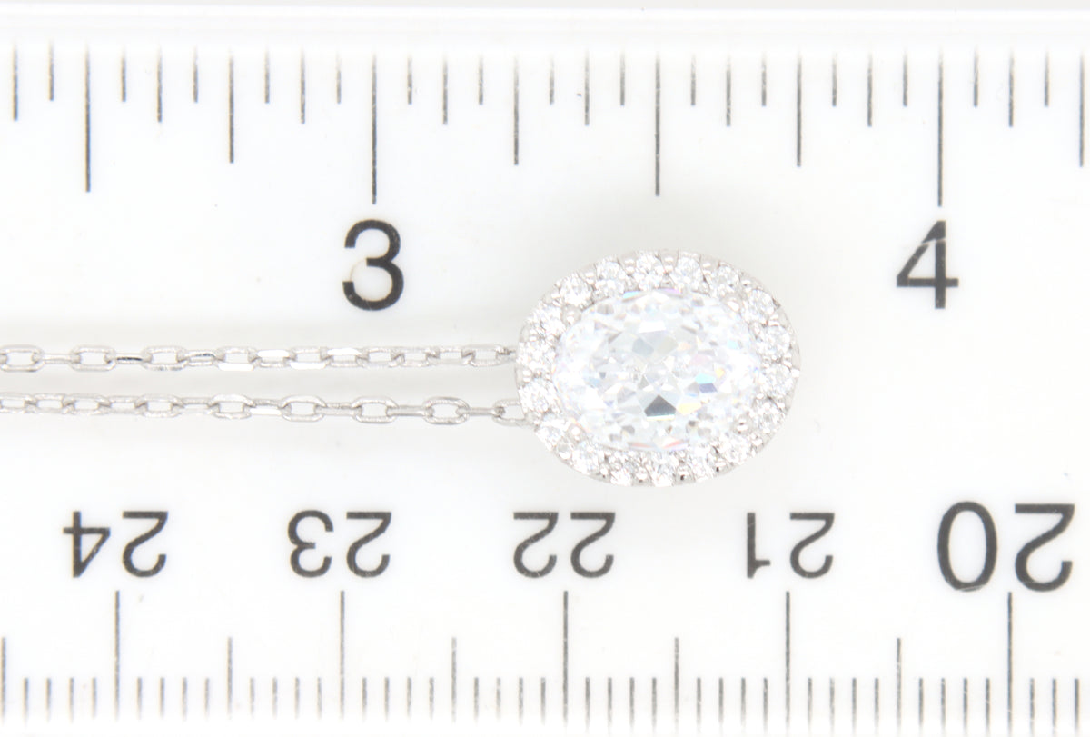Tacori 925 sterling silver cubic zirconia pendant on chain